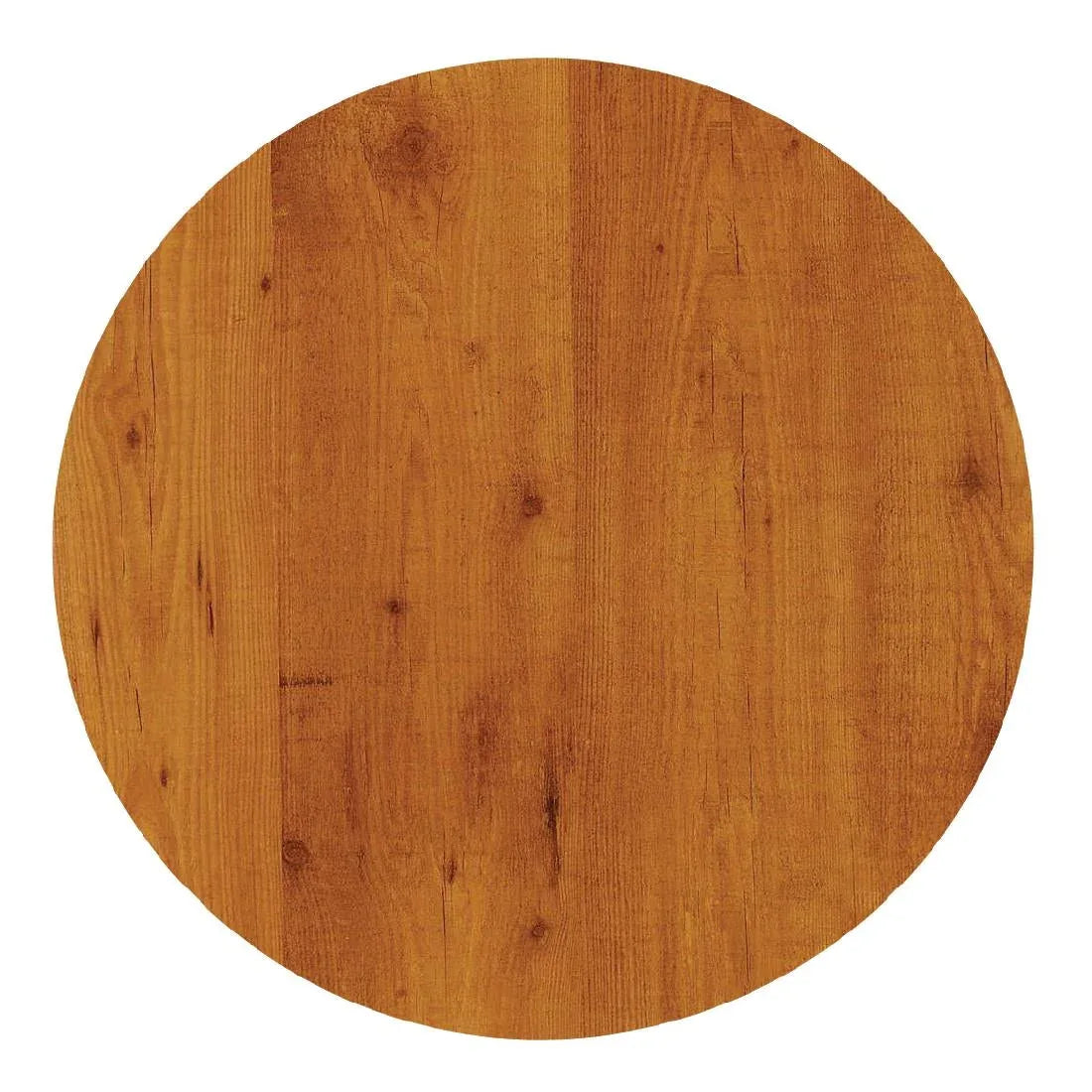 GR575 Werzalit Pre-drilled Round Table Top Pine 700mm - JD Catering Equipment Solutions Ltd