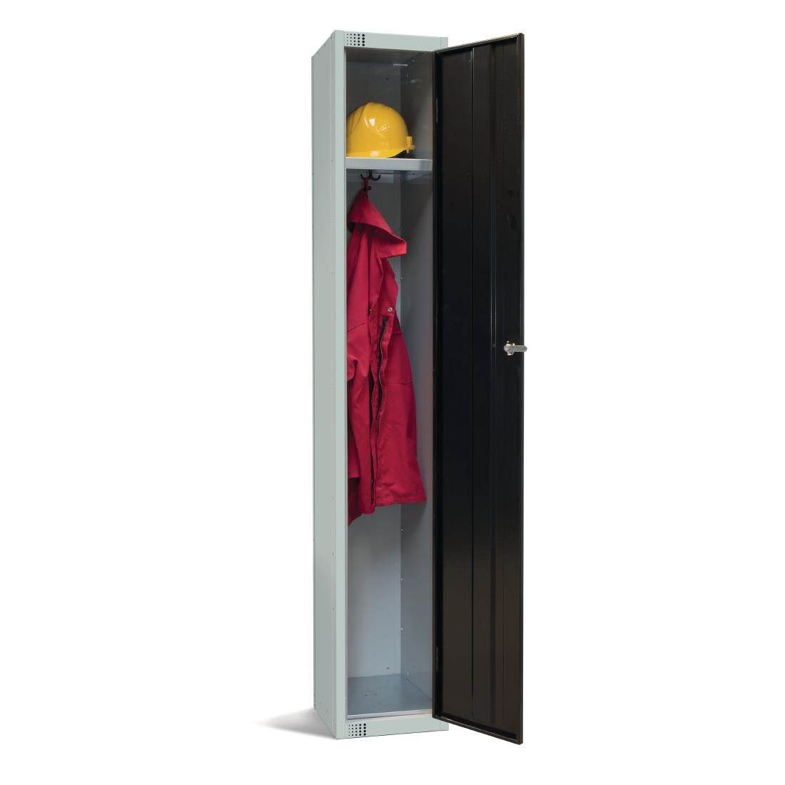 GR670-CN Elite Single Door Coin Return Locker Black JD Catering Equipment Solutions Ltd
