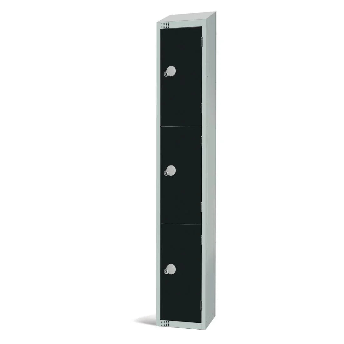 GR672-ELS Elite Three Door Electronic Combination Locker with sloping top Black - JD Catering Equipment Solutions Ltd