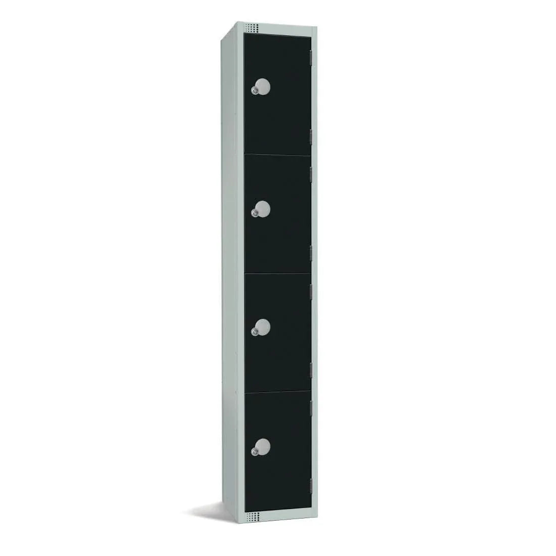 GR673-CN Elite Four Door Coin Return Locker Black - JD Catering Equipment Solutions Ltd