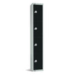 GR673-CS Elite Four Door Camlock Locker Black with Sloping Top JD Catering Equipment Solutions Ltd