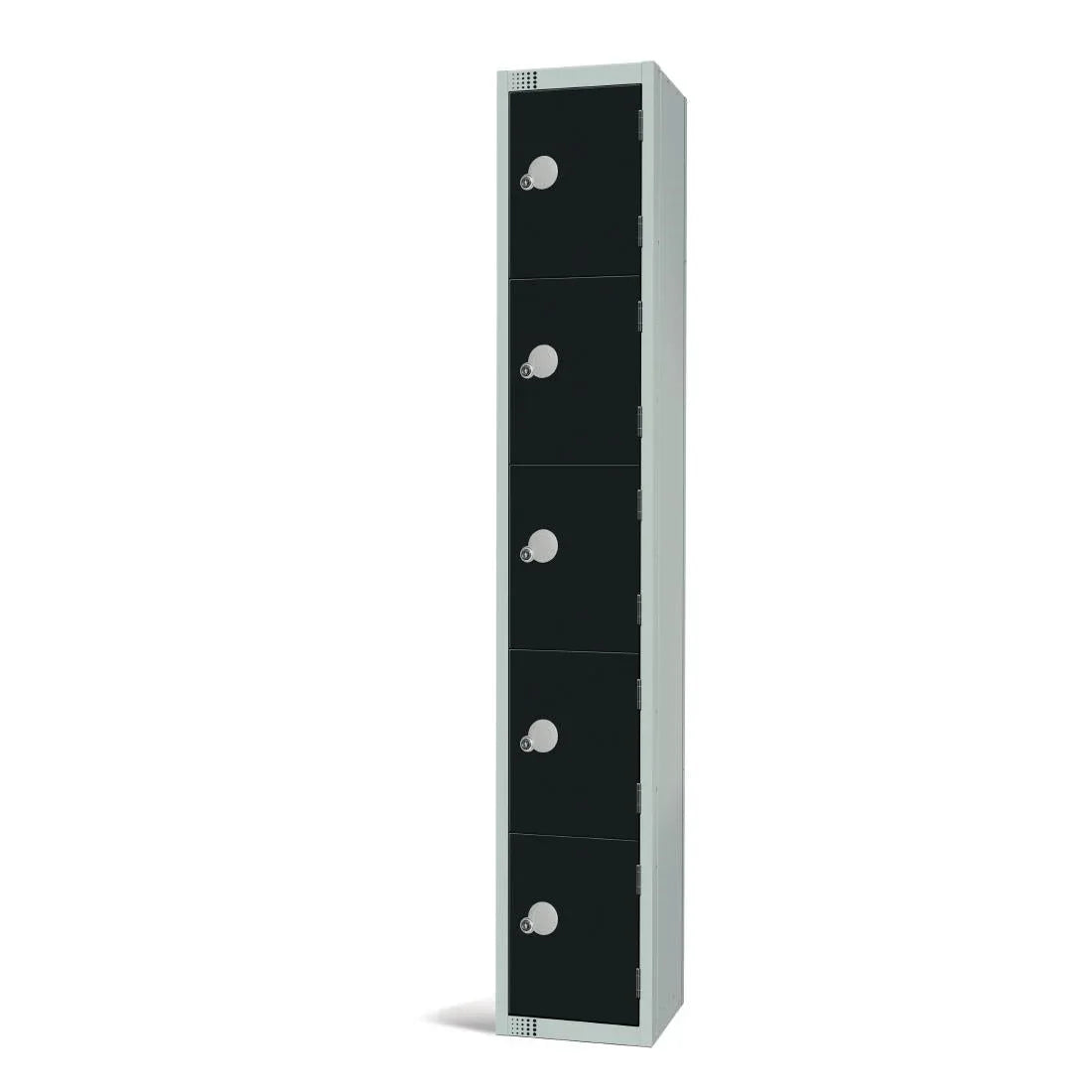 GR674-CN Elite Five Door Coin Return Locker Black - JD Catering Equipment Solutions Ltd