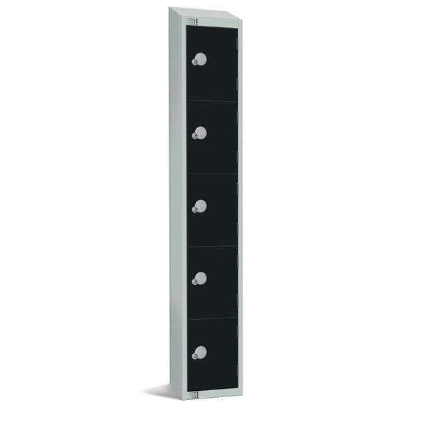 GR674-EL Elite Five Door Electronic Combination Locker Black JD Catering Equipment Solutions Ltd