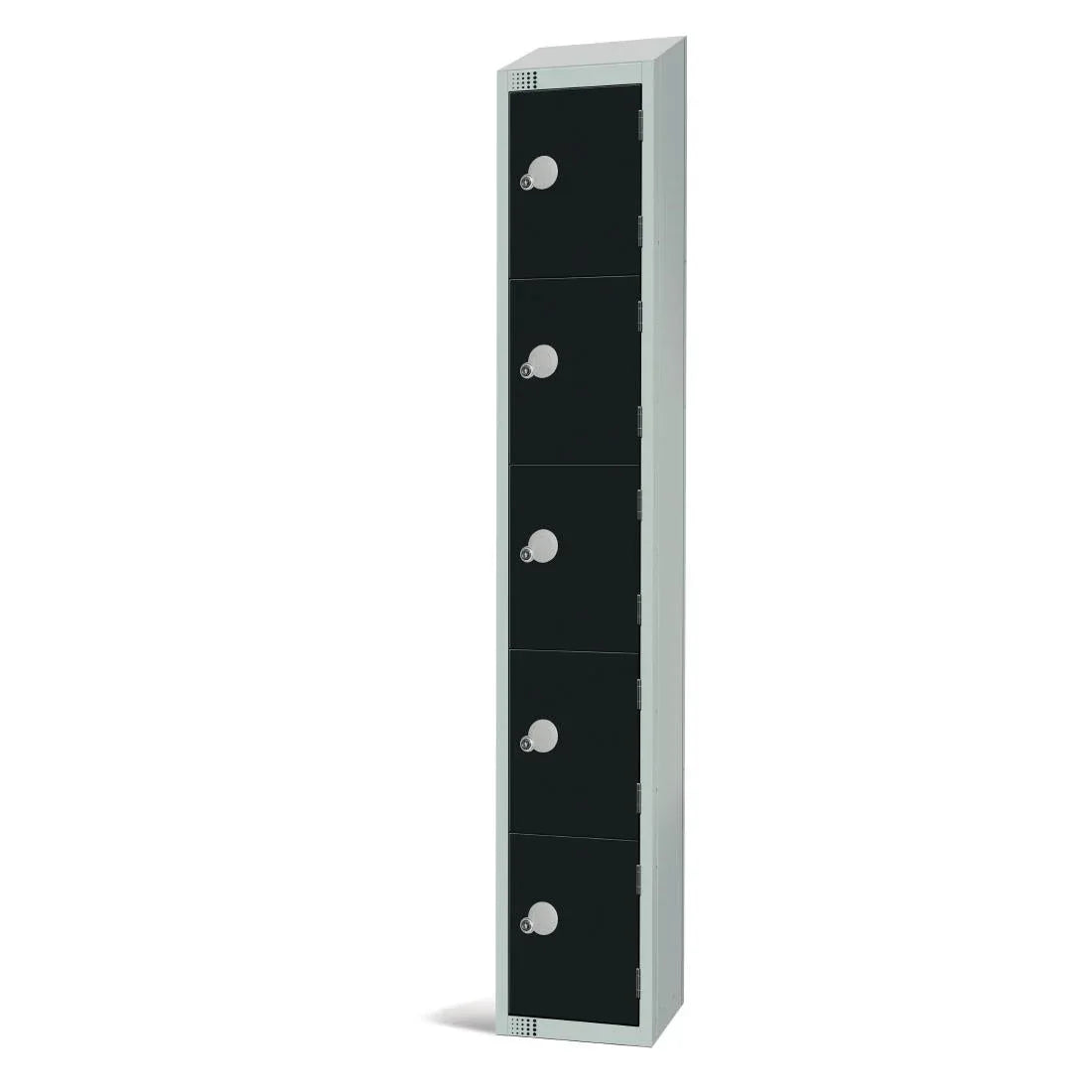 GR674-ELS Elite Five Door Electronic Combination Locker with sloping top Black - JD Catering Equipment Solutions Ltd