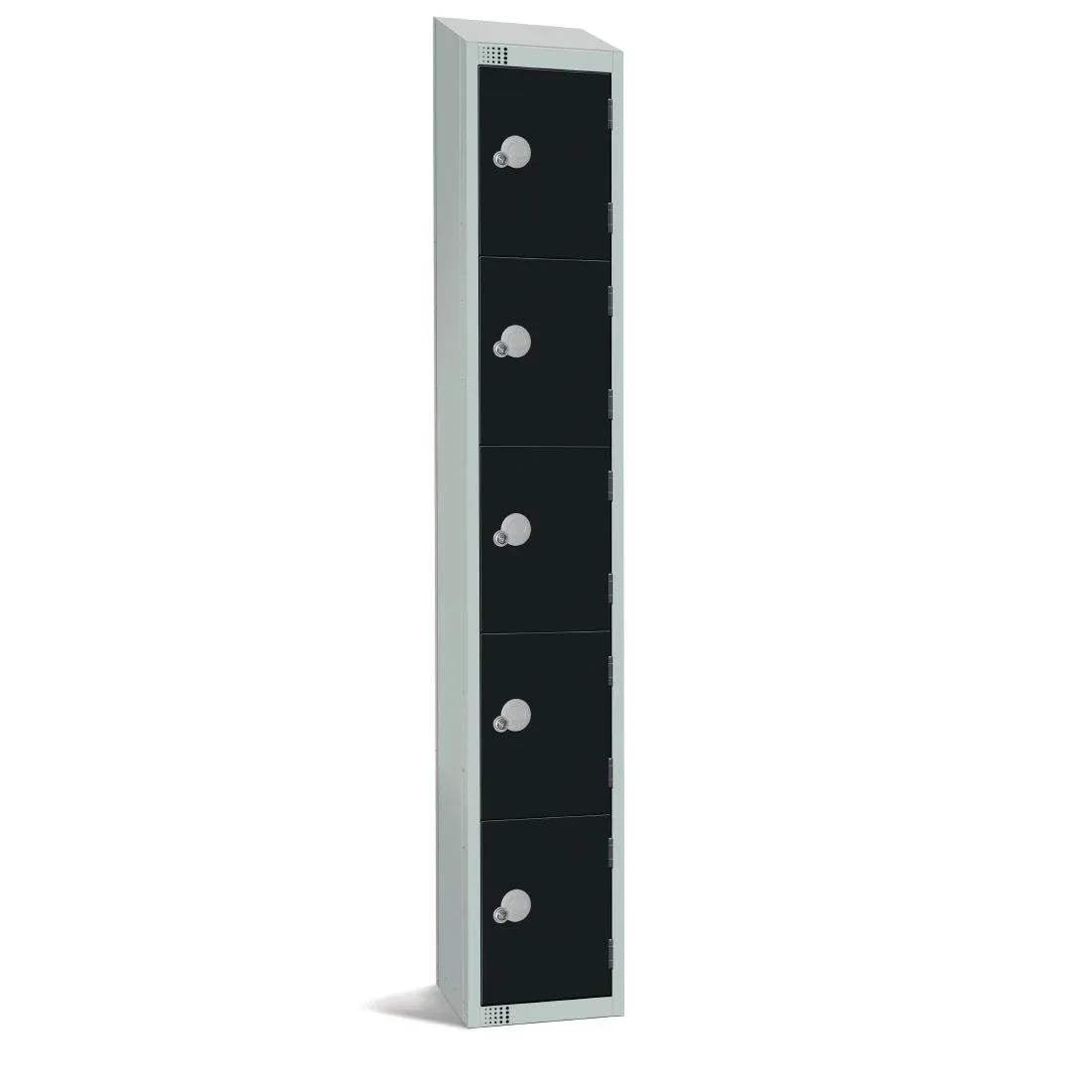 GR674-ELS Elite Five Door Electronic Combination Locker with sloping top Black - JD Catering Equipment Solutions Ltd