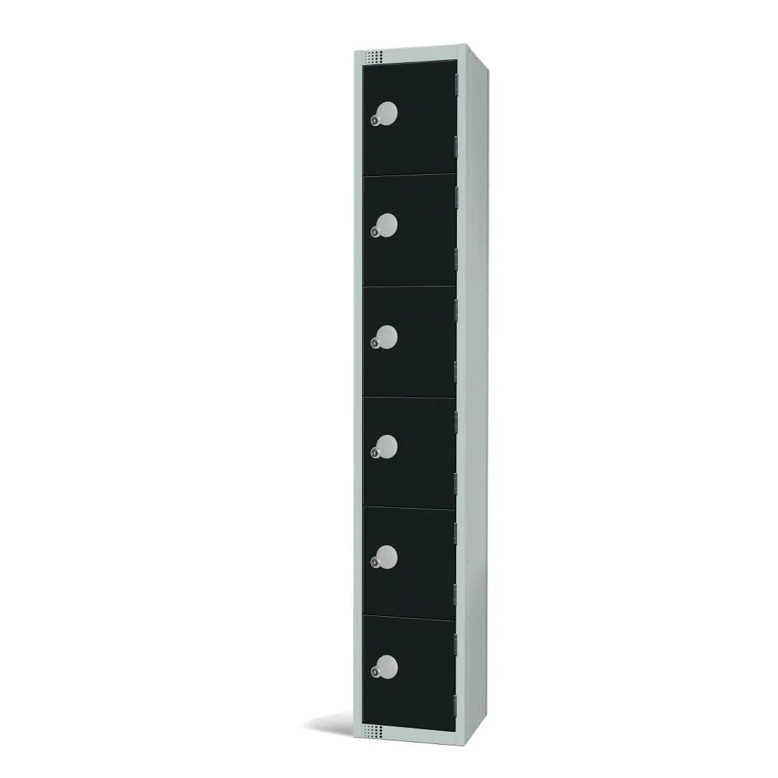GR675-CL Elite Six Door Manual Combination Locker Locker Black - JD Catering Equipment Solutions Ltd