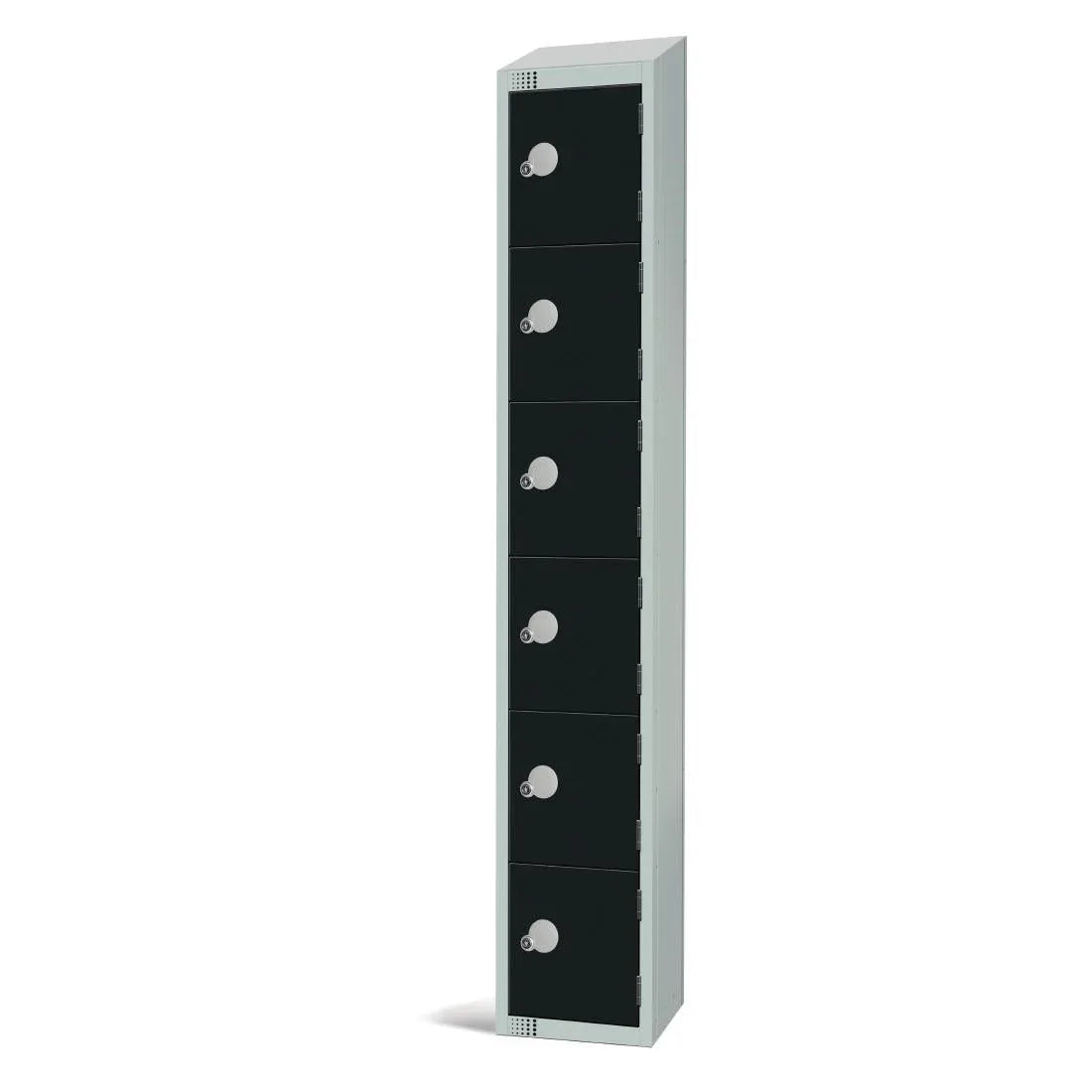 GR675-ELS Elite Six Door Electronic Combination Locker with sloping top Black - JD Catering Equipment Solutions Ltd