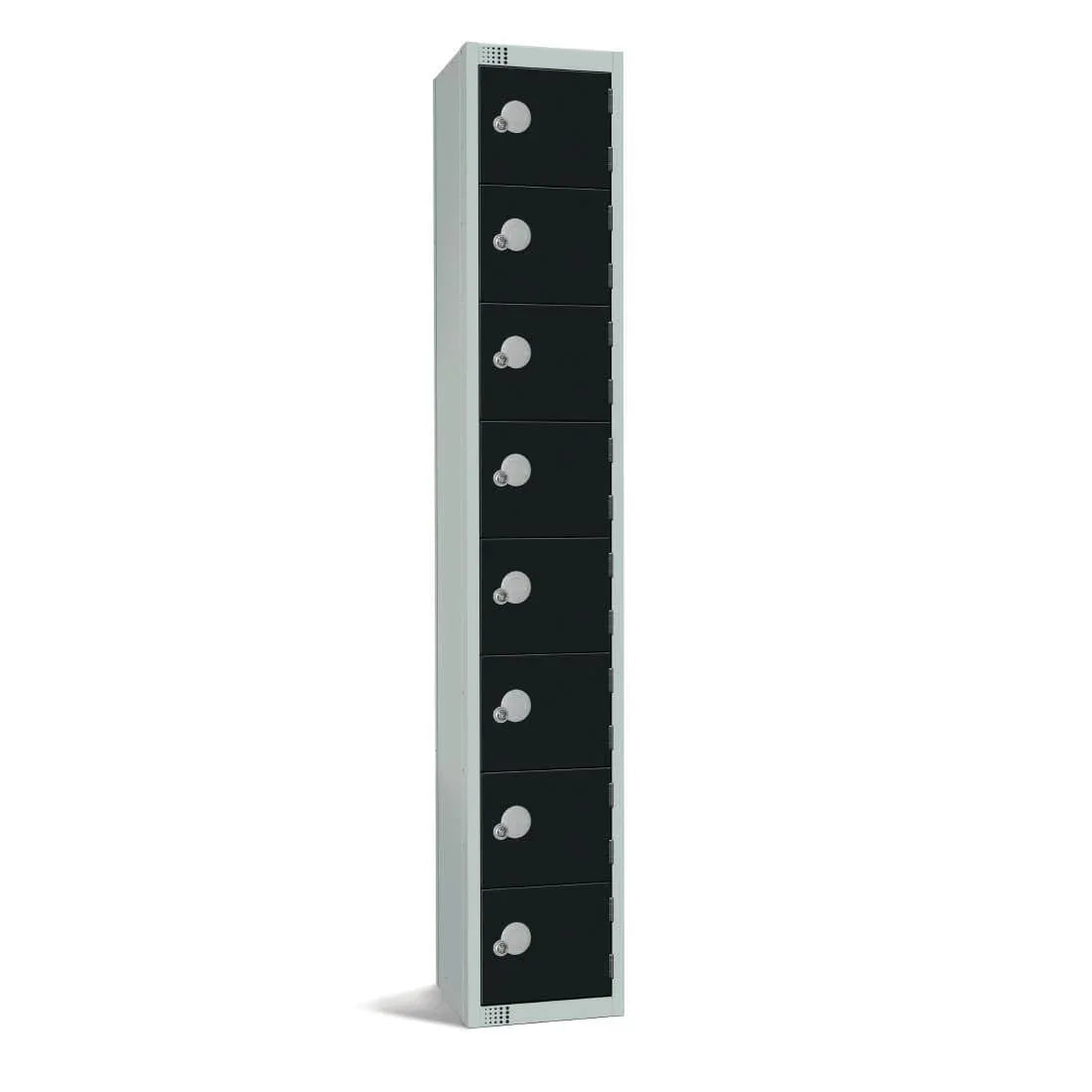 GR676-CL Elite Eight Door Manual Combination Locker Locker Black - JD Catering Equipment Solutions Ltd