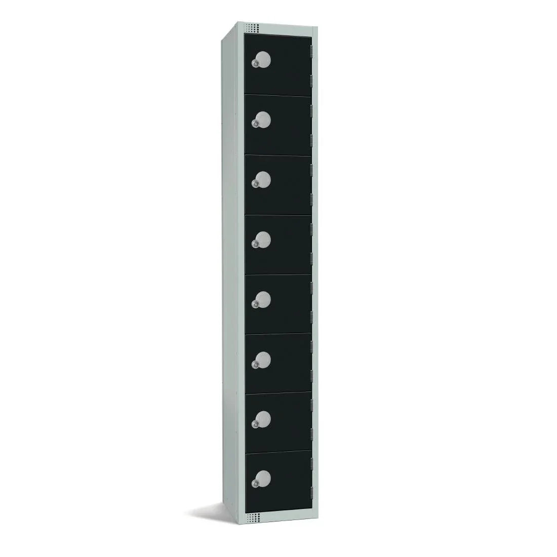 GR676-CN Elite Eight Door Coin Return Locker Black - JD Catering Equipment Solutions Ltd