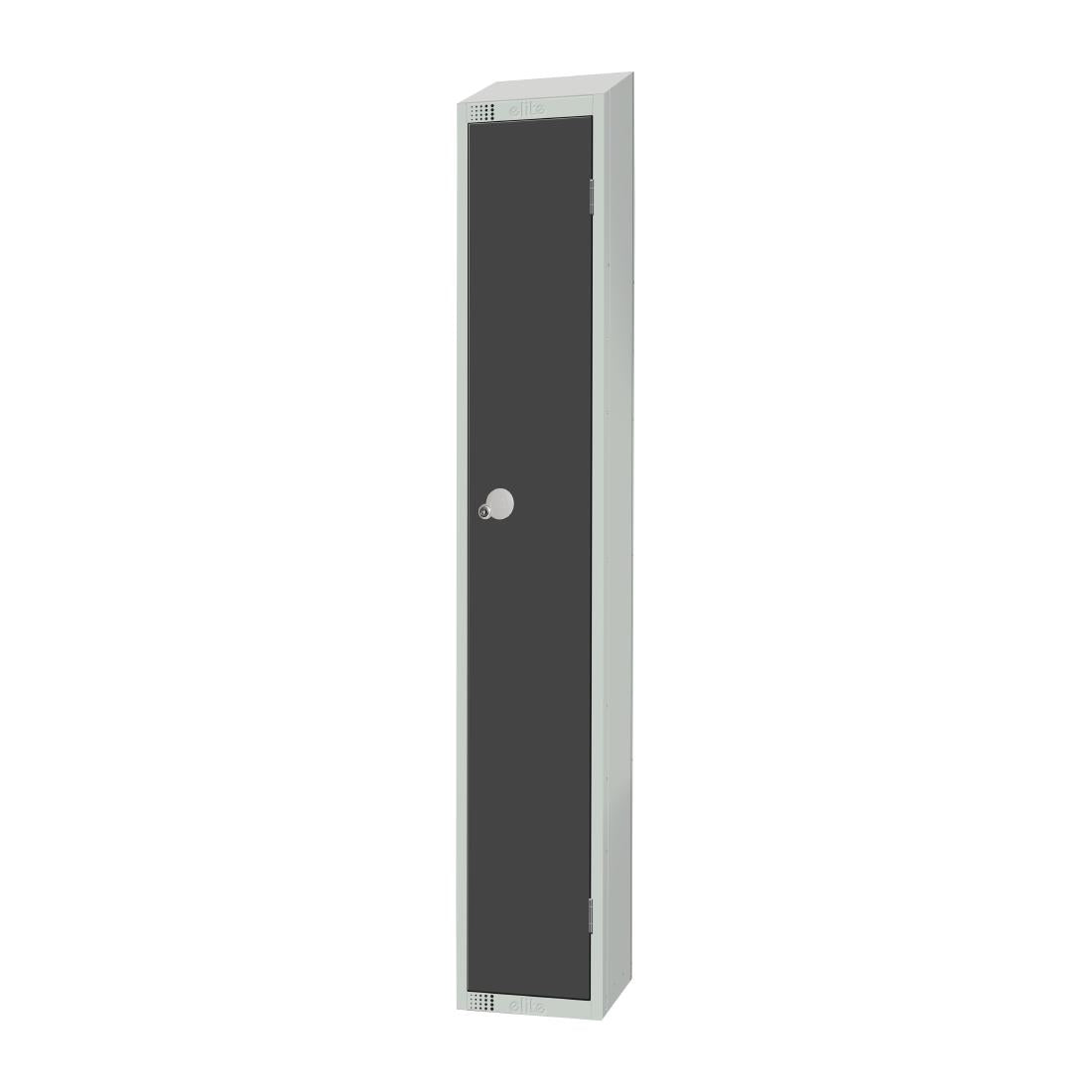 GR677-CNS Elite Single Door Coin Return Locker with Sloping Top Graphite Grey JD Catering Equipment Solutions Ltd