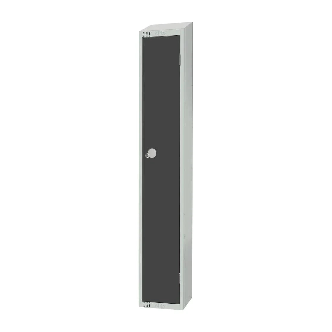 GR677-CNS Elite Single Door Coin Return Locker with Sloping Top Graphite Grey - JD Catering Equipment Solutions Ltd