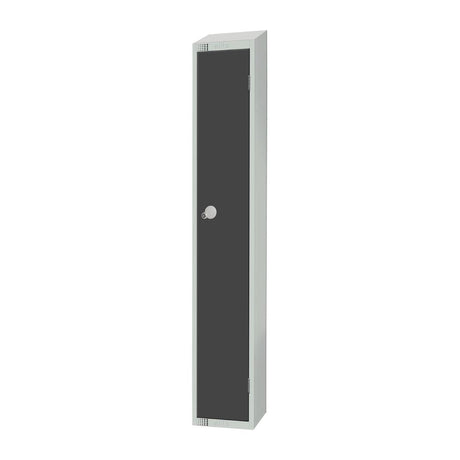 GR677-CS Elite Single Door Camlock Locker Graphite Grey with Sloping Top JD Catering Equipment Solutions Ltd