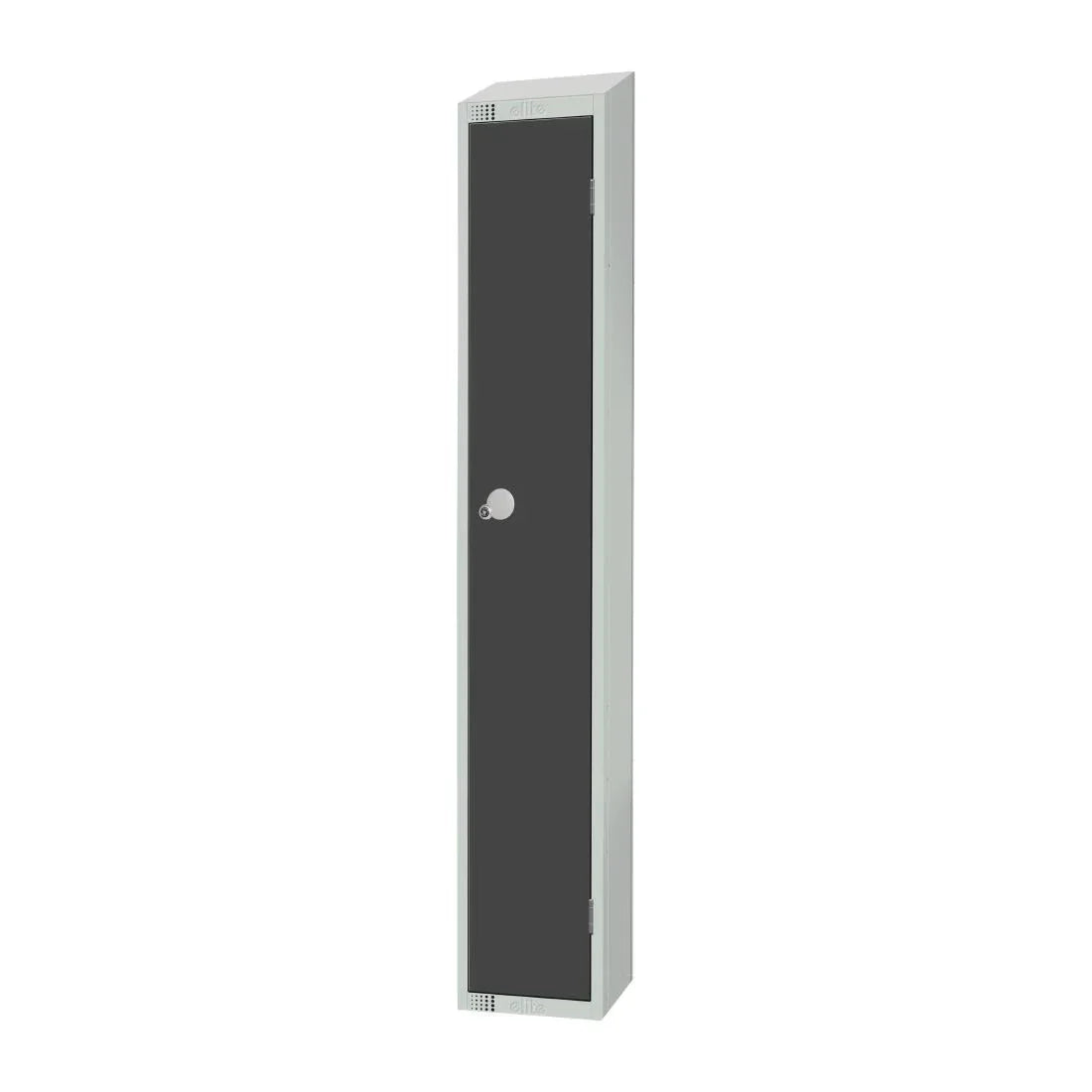 GR677-PS Elite Single Door Padlock Locker Graphite Grey with Sloping Top - JD Catering Equipment Solutions Ltd