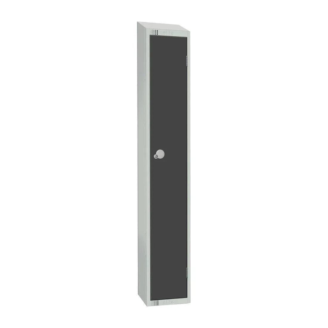 GR677-PS Elite Single Door Padlock Locker Graphite Grey with Sloping Top - JD Catering Equipment Solutions Ltd