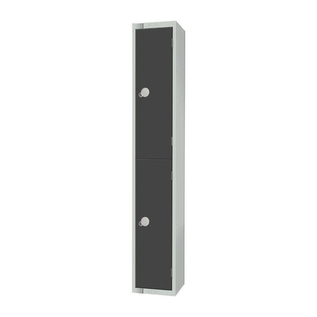 GR678-CL Elite Double Door Manual Combination Locker Locker Graphite Grey JD Catering Equipment Solutions Ltd