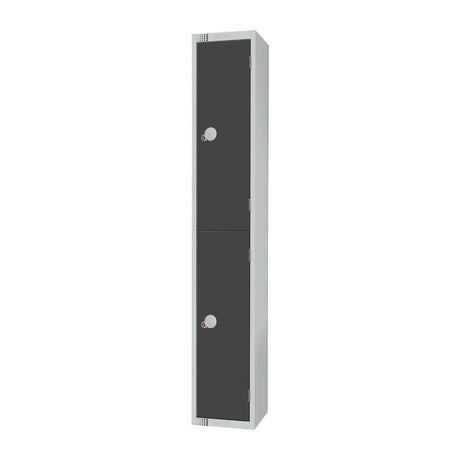 GR678-CLS Elite Double Door Manual Combination Locker Locker Graphite Grey JD Catering Equipment Solutions Ltd