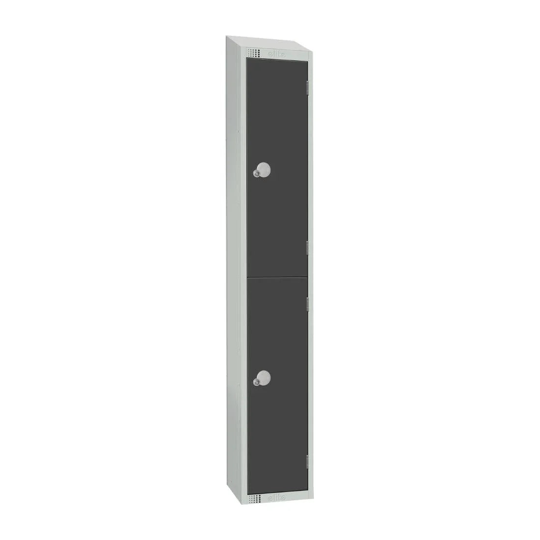 GR678-CNS Elite Double Door Coin Return Locker with Sloping Top Graphite Grey - JD Catering Equipment Solutions Ltd