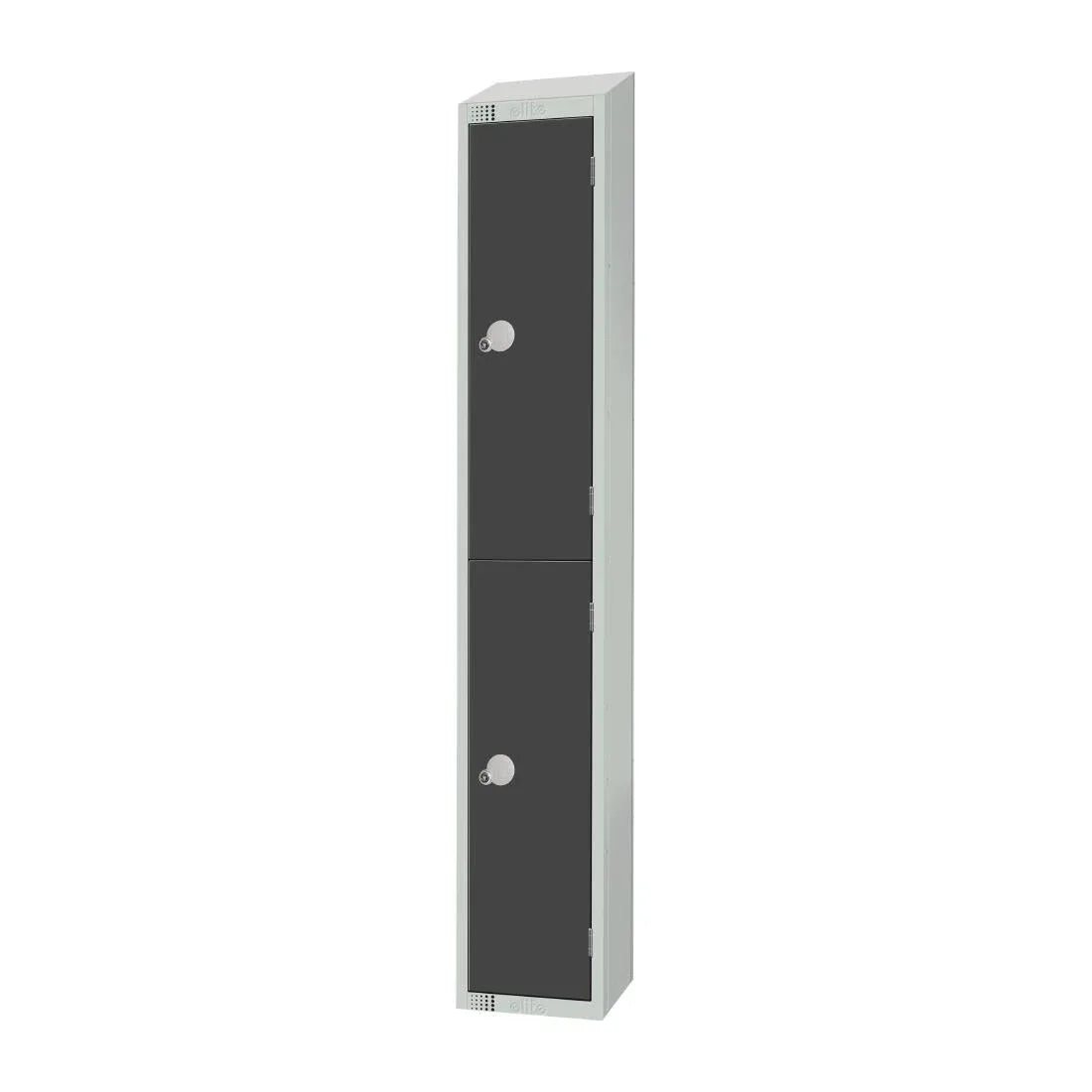 GR678-CS Elite Double Door Camlock Locker Graphite Grey with Sloping Top - JD Catering Equipment Solutions Ltd