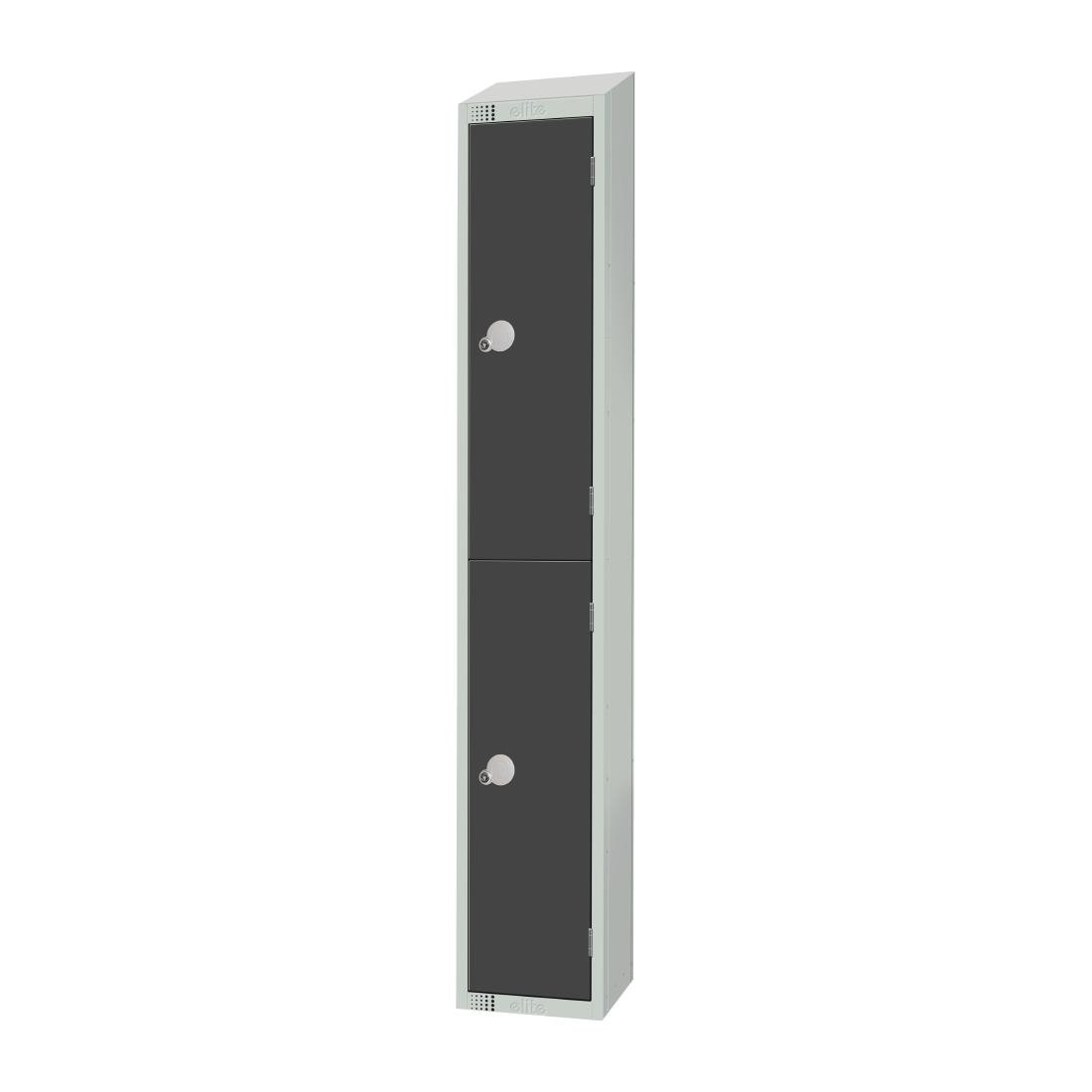 GR678-ELS Elite Double Door Electronic Combination Locker with Sloping Top Graphite Grey JD Catering Equipment Solutions Ltd