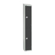 GR678-PS Elite Double Door Padlock Locker Graphite Grey with Sloping Top JD Catering Equipment Solutions Ltd