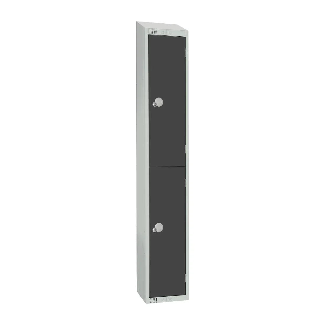 GR678-PS Elite Double Door Padlock Locker Graphite Grey with Sloping Top - JD Catering Equipment Solutions Ltd