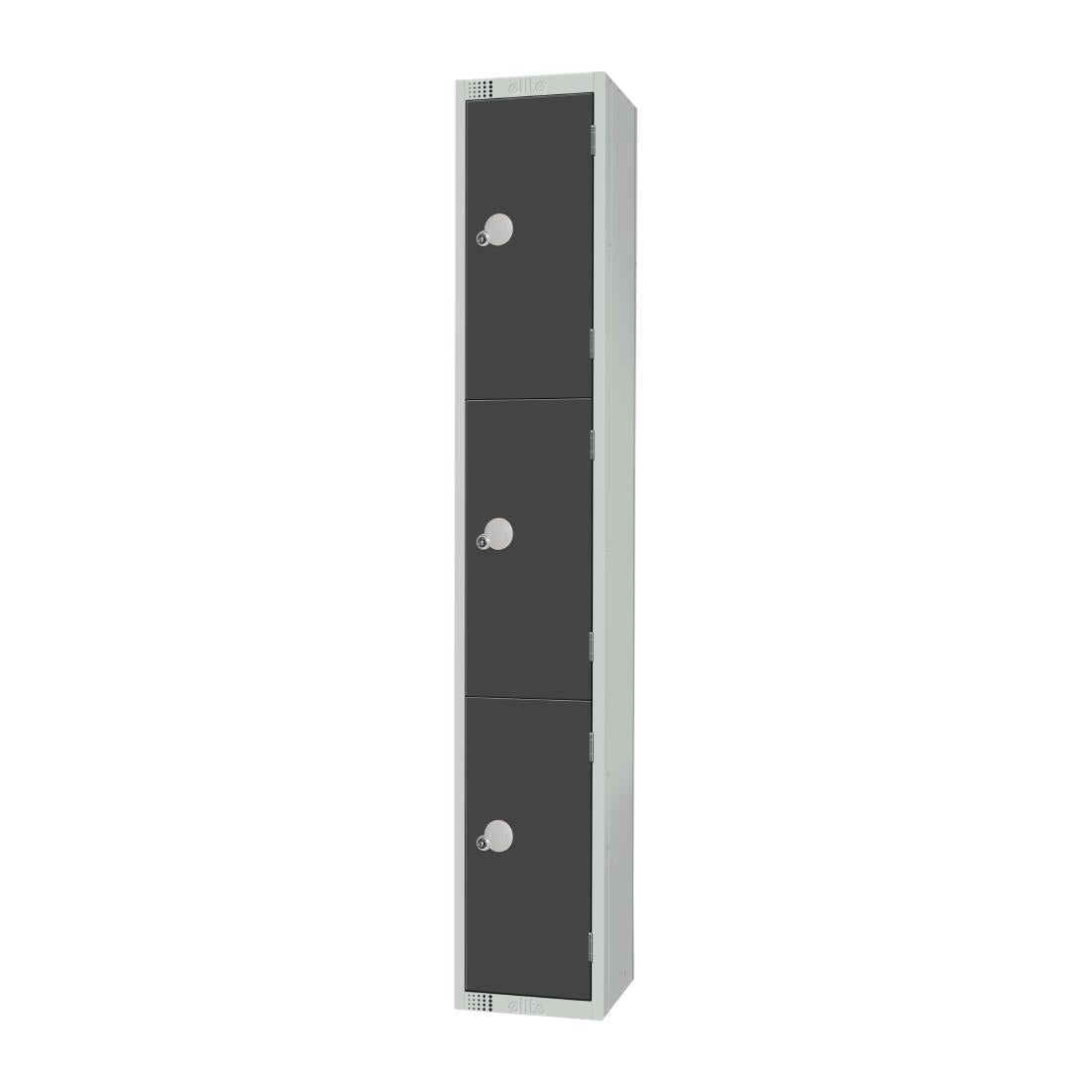 GR679-CL Elite Three Door Manual Combination Locker Locker Graphite Grey JD Catering Equipment Solutions Ltd