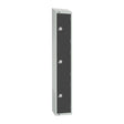 GR679-CNS Elite Three Door Coin Return Locker with Sloping Top Graphite Grey JD Catering Equipment Solutions Ltd