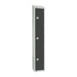 GR679-CS Elite Three Door Camlock Locker Graphite Grey with Sloping Top JD Catering Equipment Solutions Ltd