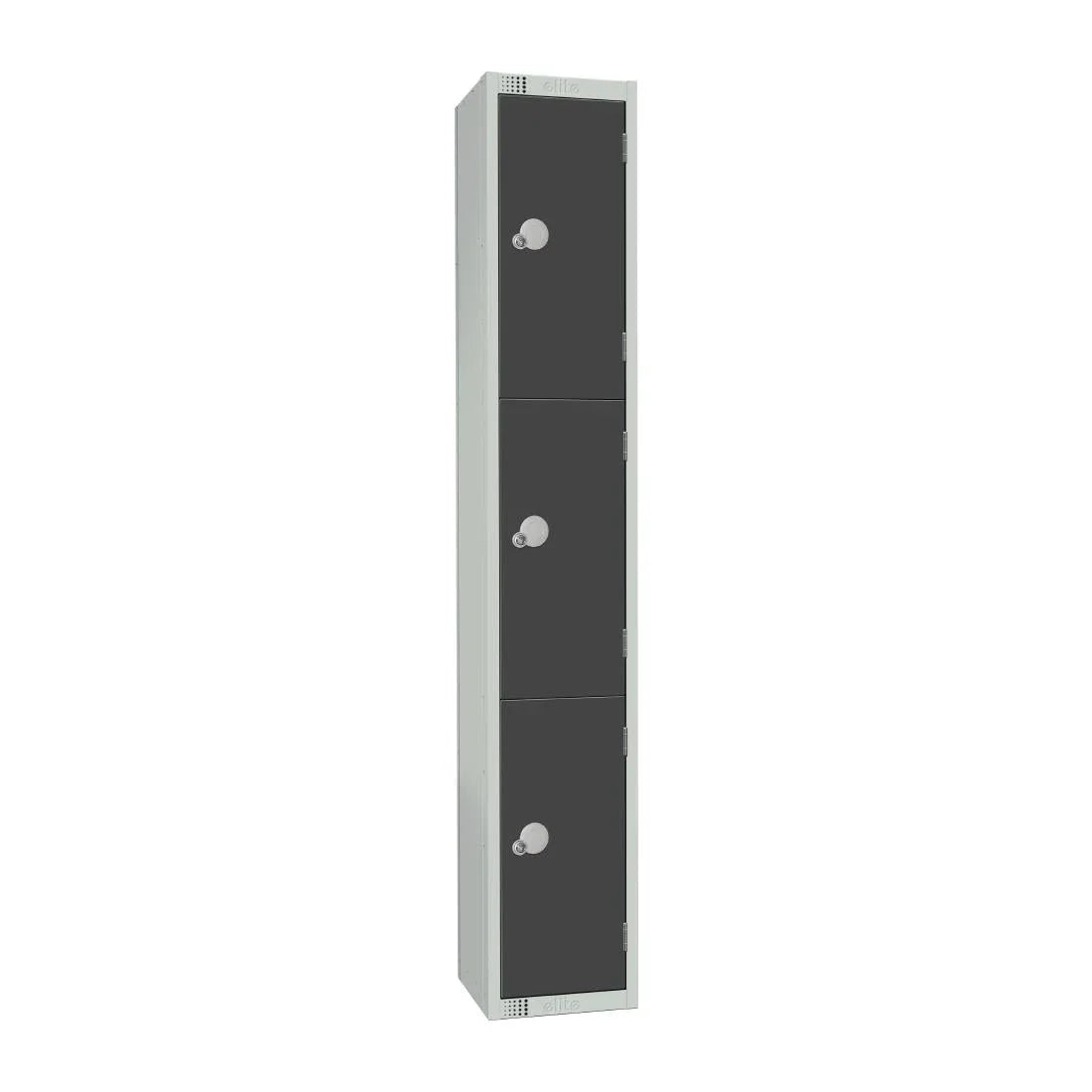 GR679-EL Elite Three Door Electronic Combination Locker Graphite Grey - JD Catering Equipment Solutions Ltd