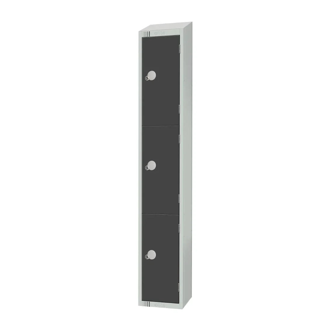 GR679-ELS Elite Three Door Electronic Combination Locker with Sloping Top Graphite Grey - JD Catering Equipment Solutions Ltd