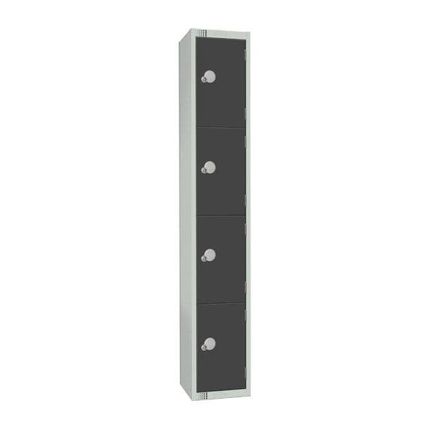 GR680-CN Elite Four Door Coin Return Locker Graphite Grey JD Catering Equipment Solutions Ltd