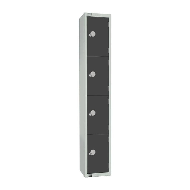 GR680-ELS Elite Four Door Electronic Combination Locker with Sloping Top Graphite Grey JD Catering Equipment Solutions Ltd