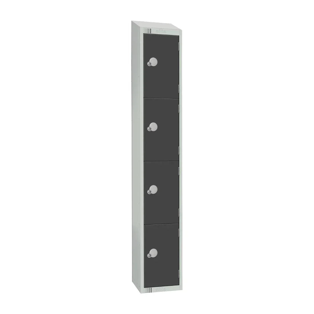 GR680-PS Elite Four Door Padlock Locker with Sloping Top Graphite Grey - JD Catering Equipment Solutions Ltd
