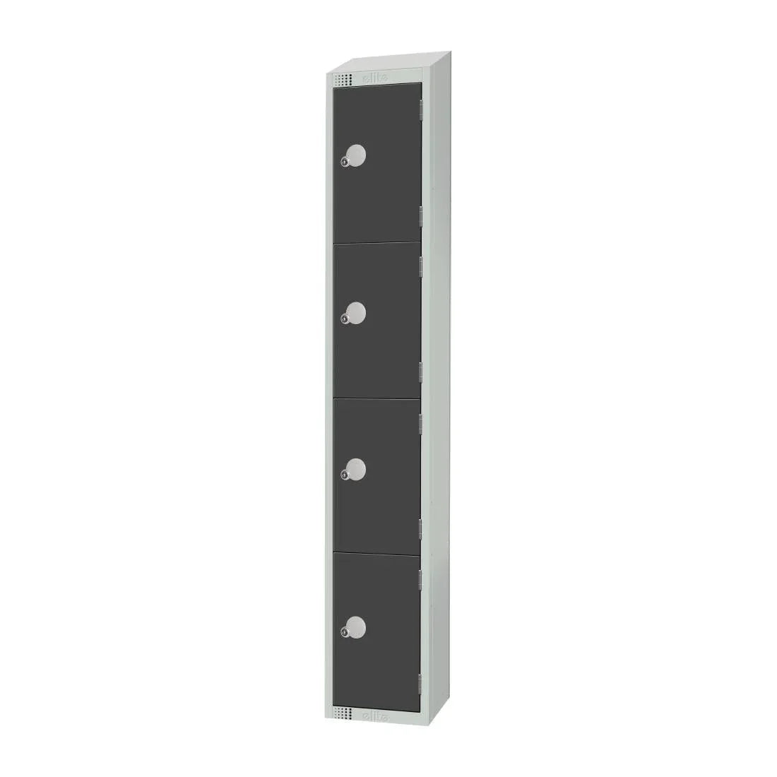 GR680-PS Elite Four Door Padlock Locker with Sloping Top Graphite Grey - JD Catering Equipment Solutions Ltd