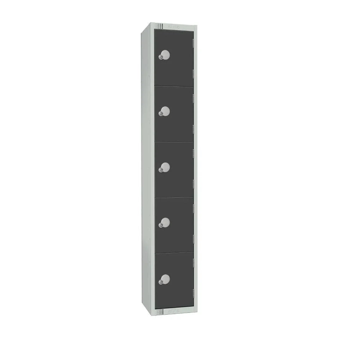 GR681-CL Elite Five Door Manual Combination Locker Locker Graphite Grey - JD Catering Equipment Solutions Ltd