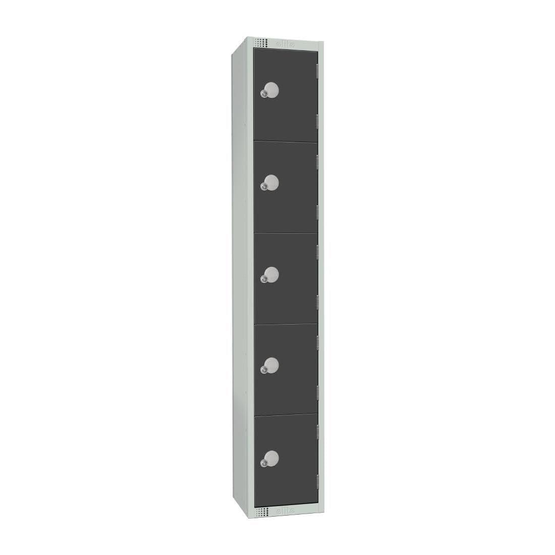GR681-CL Elite Five Door Manual Combination Locker Locker Graphite Grey JD Catering Equipment Solutions Ltd