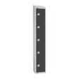 GR681-ELS Elite Five Door Electronic Combination Locker with Sloping Top Graphite Grey JD Catering Equipment Solutions Ltd