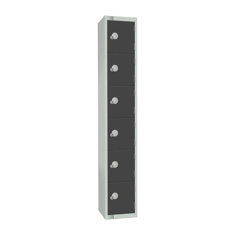 GR682-C Elite Six Door Camlock Locker Graphite Grey JD Catering Equipment Solutions Ltd
