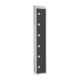 GR682-CNS Elite Six Door Coin Return Locker with Sloping Top Graphite Grey JD Catering Equipment Solutions Ltd