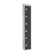 GR682-CS Elite Six Door Camlock Locker with Sloping Top Graphite Grey JD Catering Equipment Solutions Ltd