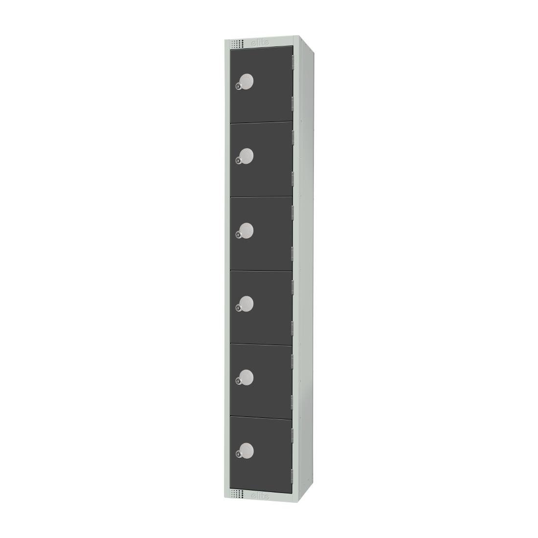 GR682-EL Elite Six Door Electronic Combination Locker Graphite Grey JD Catering Equipment Solutions Ltd