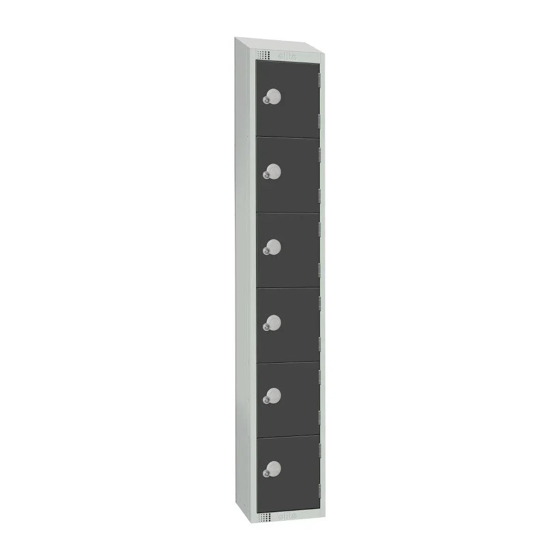 GR682-ELS Elite Six Door Electronic Combination Locker with Sloping Top Graphite Grey - JD Catering Equipment Solutions Ltd