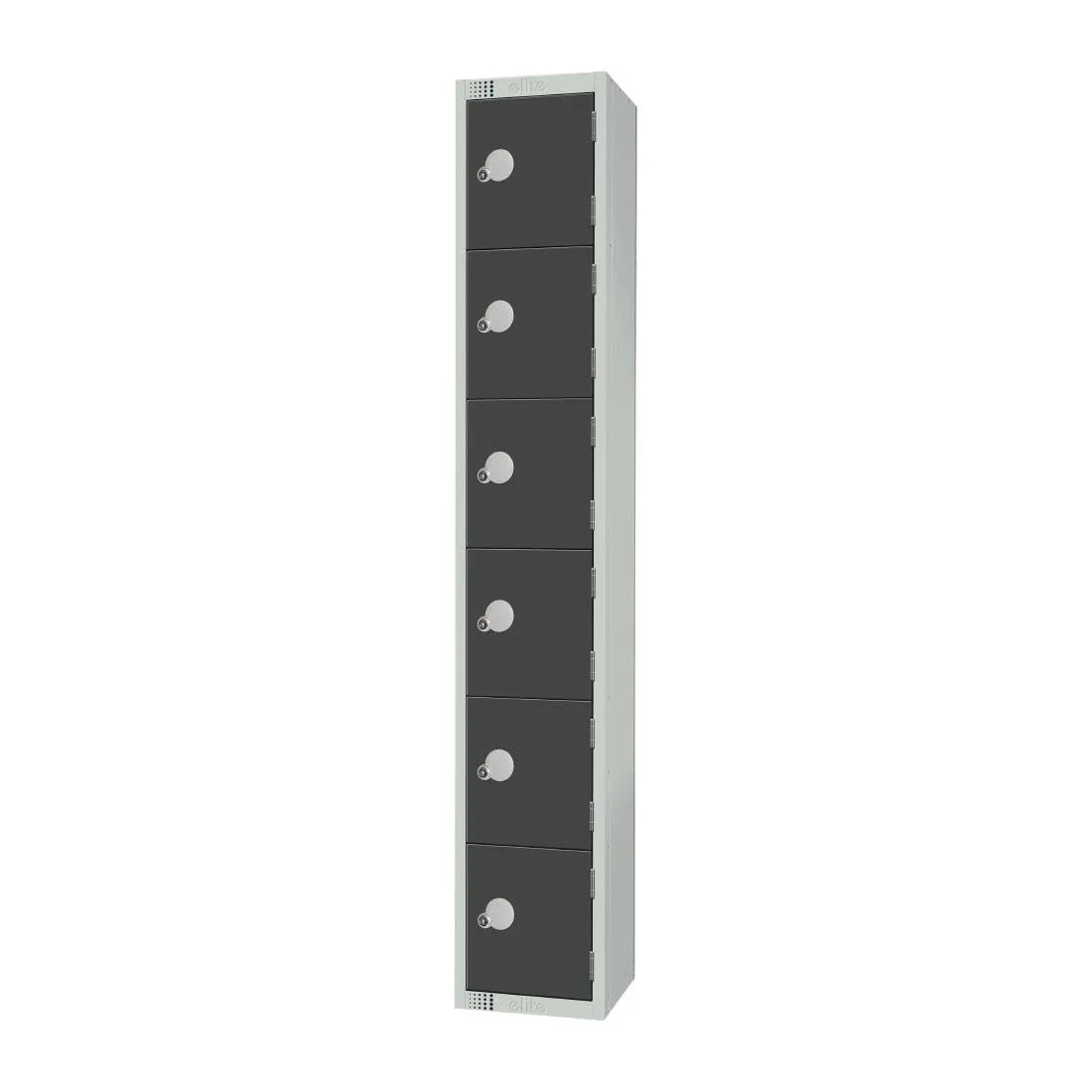 GR682-P Elite Six Door Padlock Locker Graphite Grey - JD Catering Equipment Solutions Ltd