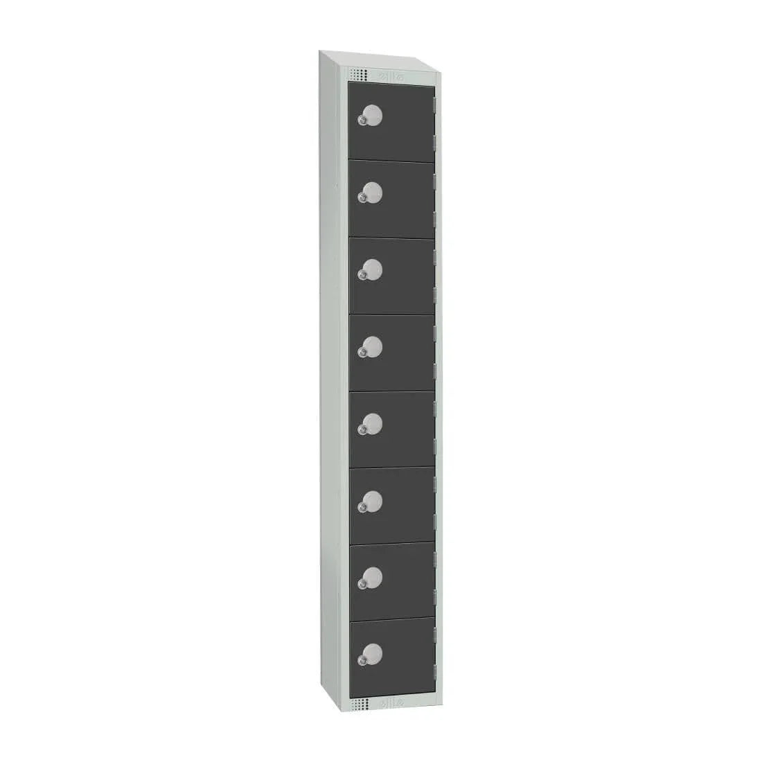 GR683-PS Elite Eight Door Padlock Locker with Sloping Top Graphite Grey - JD Catering Equipment Solutions Ltd