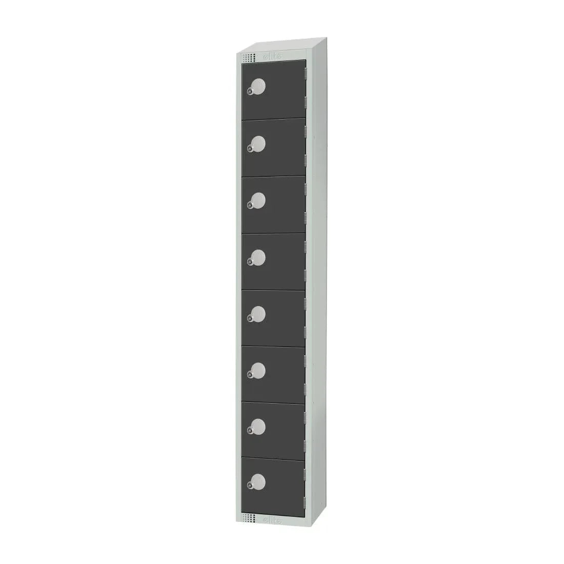 GR683-PS Elite Eight Door Padlock Locker with Sloping Top Graphite Grey - JD Catering Equipment Solutions Ltd