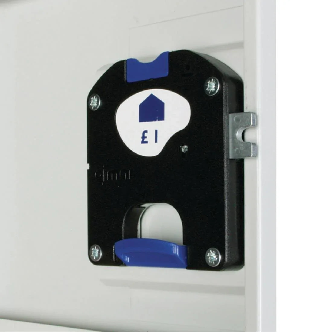 GR684-CNS Elite Single Door Coin Return Locker with Sloping Top Black - JD Catering Equipment Solutions Ltd