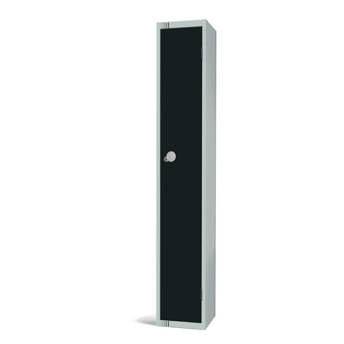 GR684-CNS Elite Single Door Coin Return Locker with Sloping Top Black - JD Catering Equipment Solutions Ltd