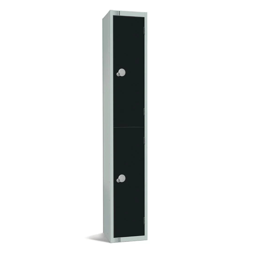 GR685-CN Elite Double Door Coin Return Locker Graphite Black - JD Catering Equipment Solutions Ltd