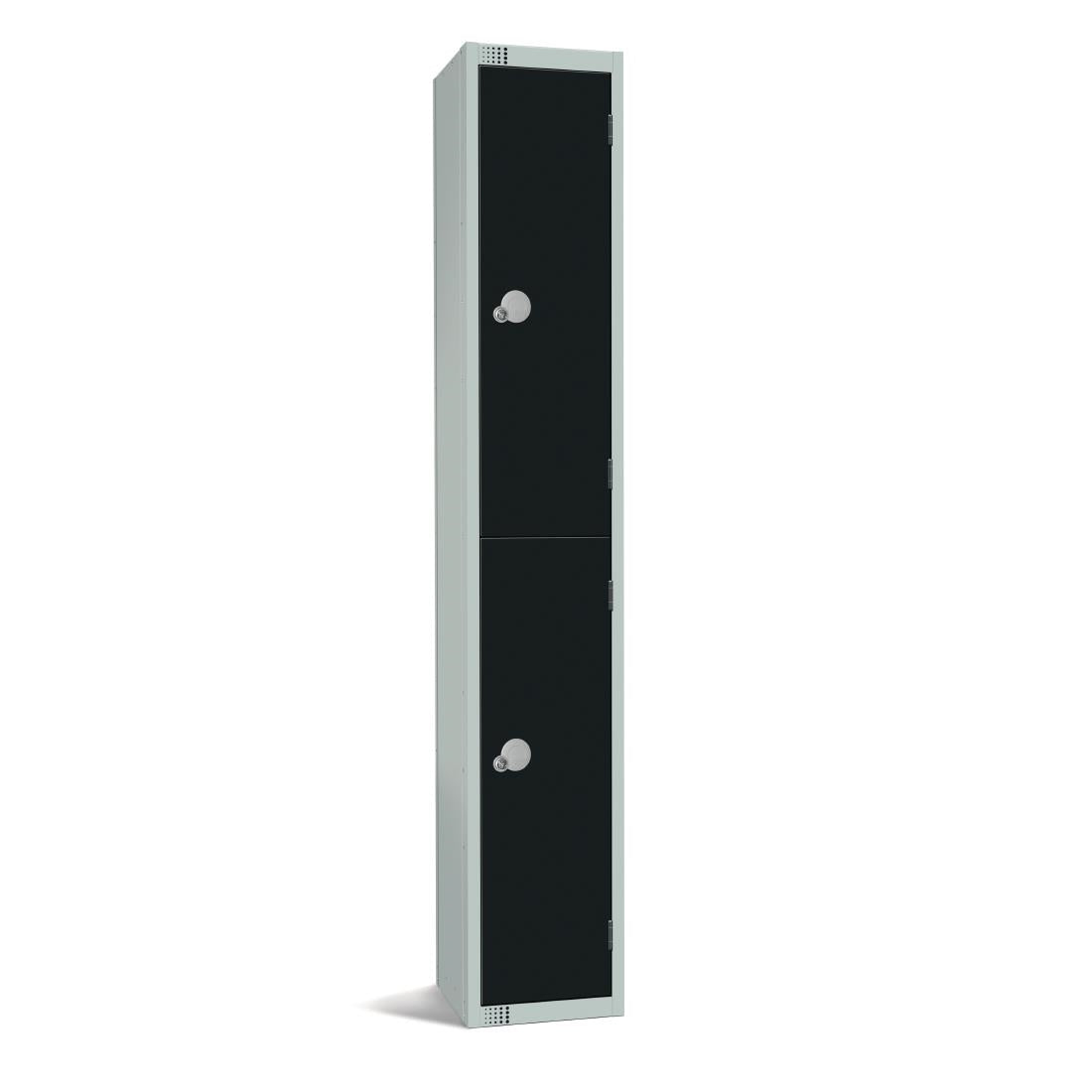 GR685-P Elite Double Door Padlock Locker Black JD Catering Equipment Solutions Ltd