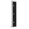 GR686-CS Elite Three Door Camlock Locker with Sloping Top Black JD Catering Equipment Solutions Ltd